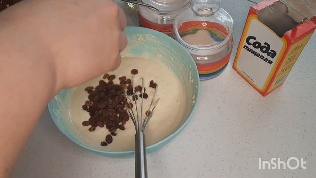 Оладьи на кефире с изюмом @valentina-foodblogging