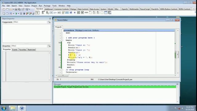 try finally Statement in Lazarus IDE смотреть онлайн