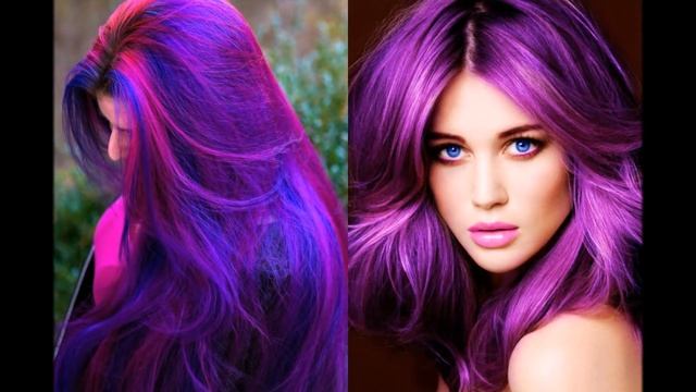 Фиолетовый цвет волос модный в 2018 смотреть онлайн
