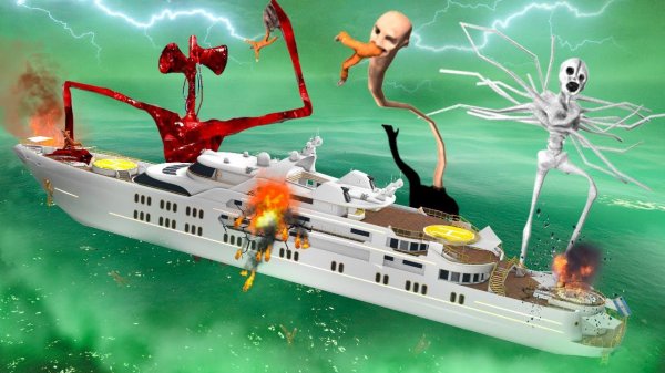 МОНСТРЫ ТРЕВОРА ХЕНДЕРСОНА ШТУРМУЮТ КОРАБЛЬ! ВЫЖИТЬ ПОСРЕДИ ОКЕАНА ПРОТИВ SCP В Garry`s Mod