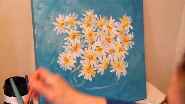 Artist Loft Metallic Paints Review | Daisies | Speed Painting смотреть онлайн