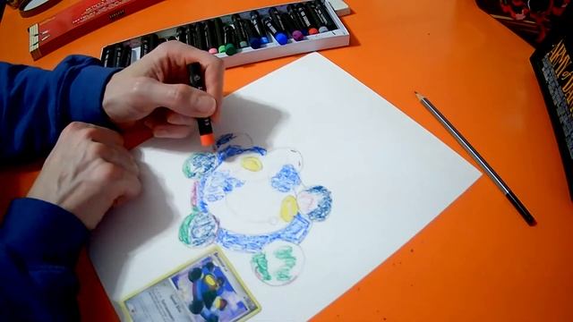 Pokémon Bronzor Oil pastel and crack a pack! Let's Sketch em! смотреть онлайн