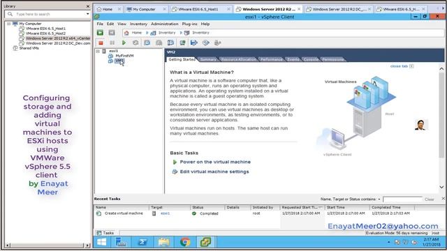 Video 9 - Creating virtual machines on ESXi 6.5 Hosts - Live steps смотреть онлайн