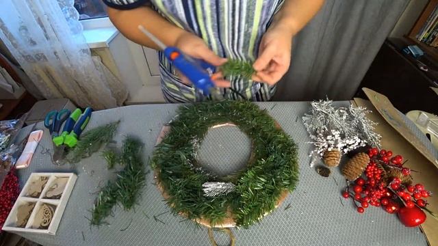 Рождественский венок своими руками смотреть онлайн
