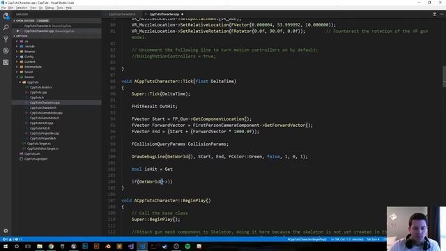 Unreal Engine 4 C++ Tutorial: Line Trace on Tick смотреть онлайн