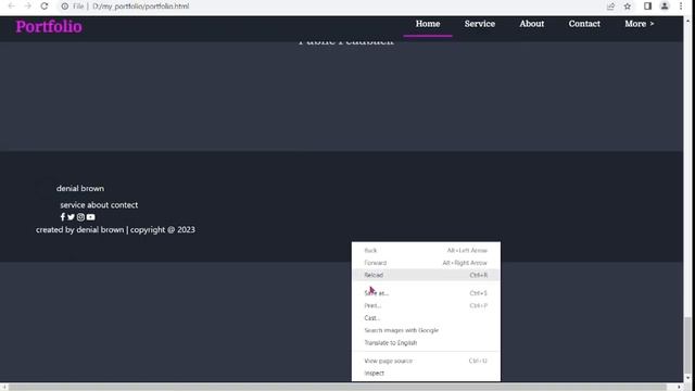 Personal Portfolio website using pure HTML, CSS and JavaScript(part-10) Responsive portfolio Design смотреть онлайн
