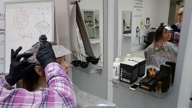 Ленивый балаяж (lazy Balayage)