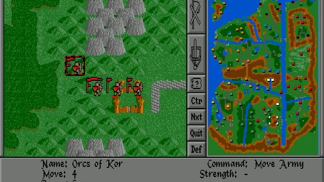 Warlords (PC/DOS) 1990, Strategic Studies Group Pty Ltd. 