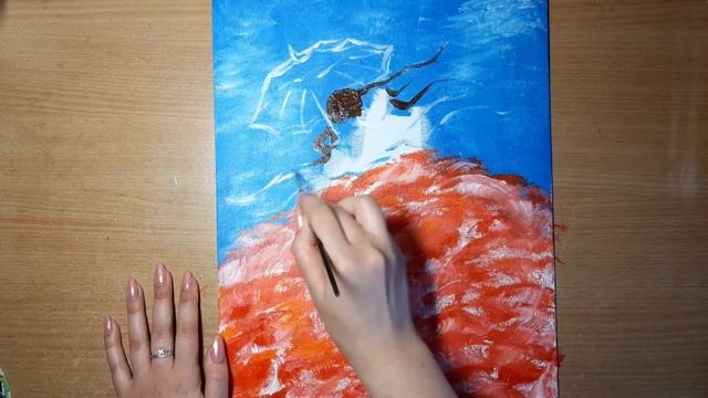 Акриловые краски.Живопись.Уроки рисования.Акрил для начинающих.Пример картины смотреть онлайн