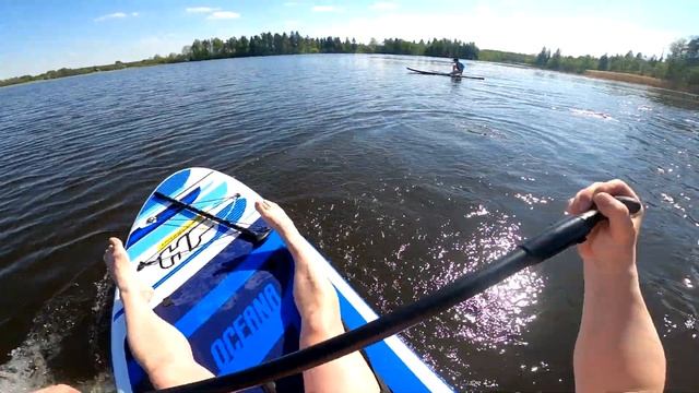 Первый выезд после зимы на сап доске вдвоём смотреть онлайн