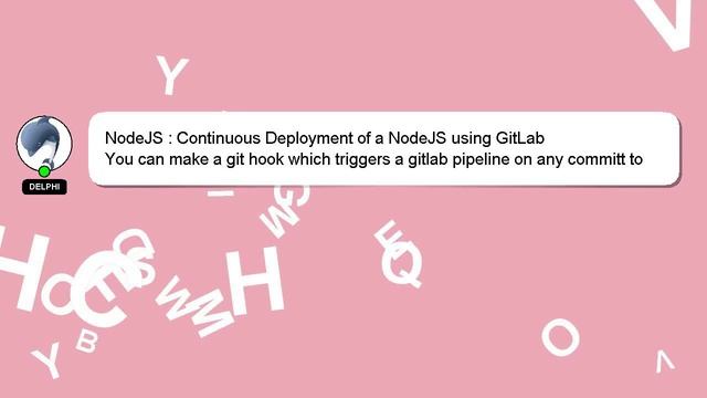 NodeJS : Continuous Deployment of a NodeJS using GitLab смотреть онлайн