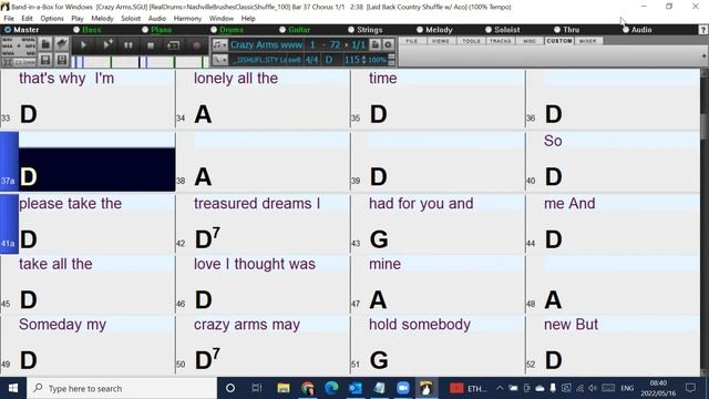 Crazy Arms (in the style of Ray Price) Band-in-a-Box backing track смотреть онлайн