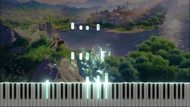 Genshin Impact - Dream Aria (Main Theme Var.) [Piano Tutorial] смотреть онлайн