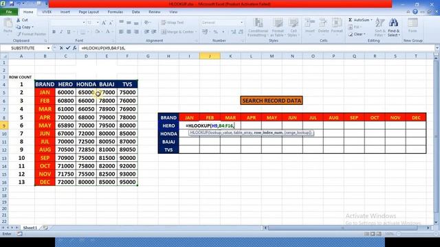 Advance Hlookup formula in Microsoft Excel смотреть онлайн