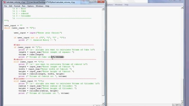 Python programming - How to calculate volume of shapes смотреть онлайн