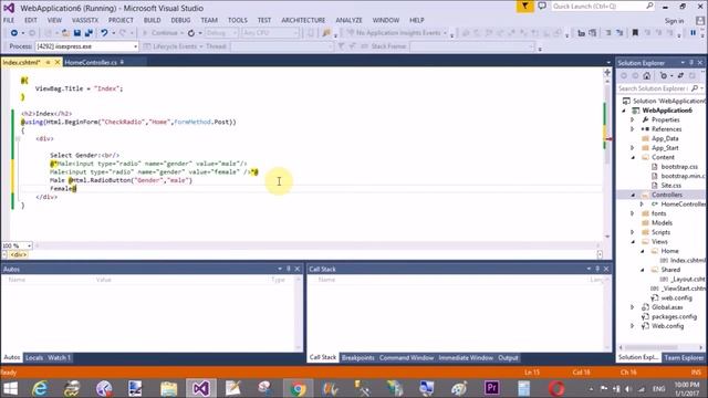 Get Text of selected Radio Button in ASP.NET MVC смотреть онлайн
