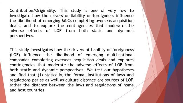 How Different Drivers of Liability of Foreignness Affect Emnes Asymmetrically at the Pre M&A ADPR 2 смотреть онлайн