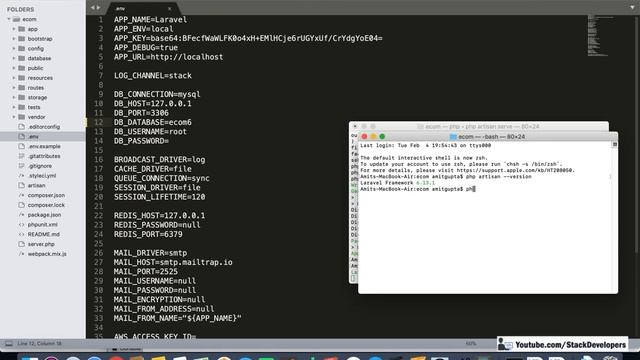 #1 Laravel 6 Tutorial | Make E-commerce Website in Laravel | Install Laravel 6 / Authentication смотреть онлайн