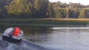 Стеклопластиковая лодка Кайман 350 с мотором Ямаха 15