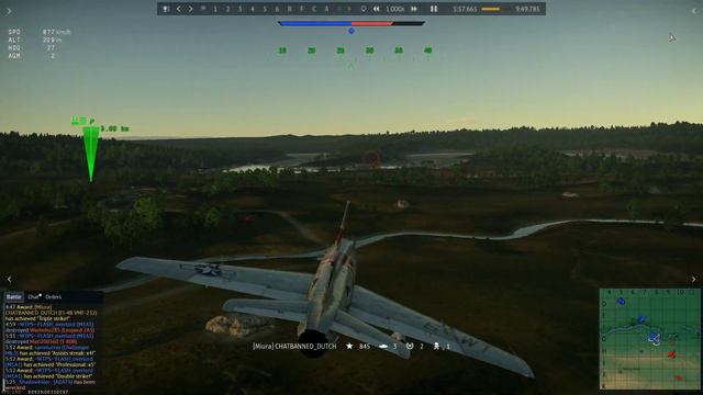 War Thunder FJ-4B replay смотреть онлайн