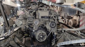 Сборка ДВС Камаз. Поставил переднюю лобовину, стартер, ролики, вентилятор и другие дела по мелочи