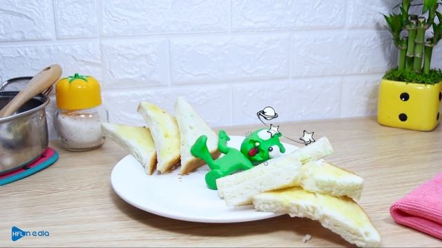 Pea Pea making Orange sandwich - Stop Motion Cartoon For Kids смотреть онлайн