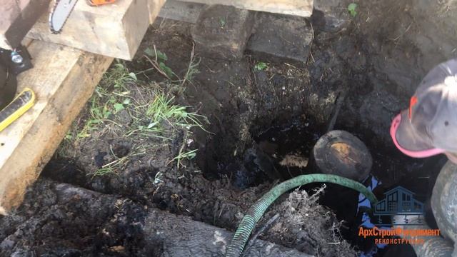 Подъем дома. Замена столбов. Архангельск смотреть онлайн