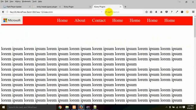 jquery Sticky Header functional Codding in bangla tutorial смотреть онлайн