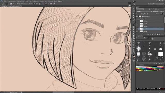 Speed Art. Стилизация под карандашный рисунок смотреть онлайн