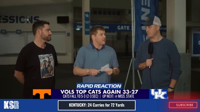 Tennessee gets all of the breaks in 33-27 win over Kentucky | Rapid Reaction смотреть онлайн