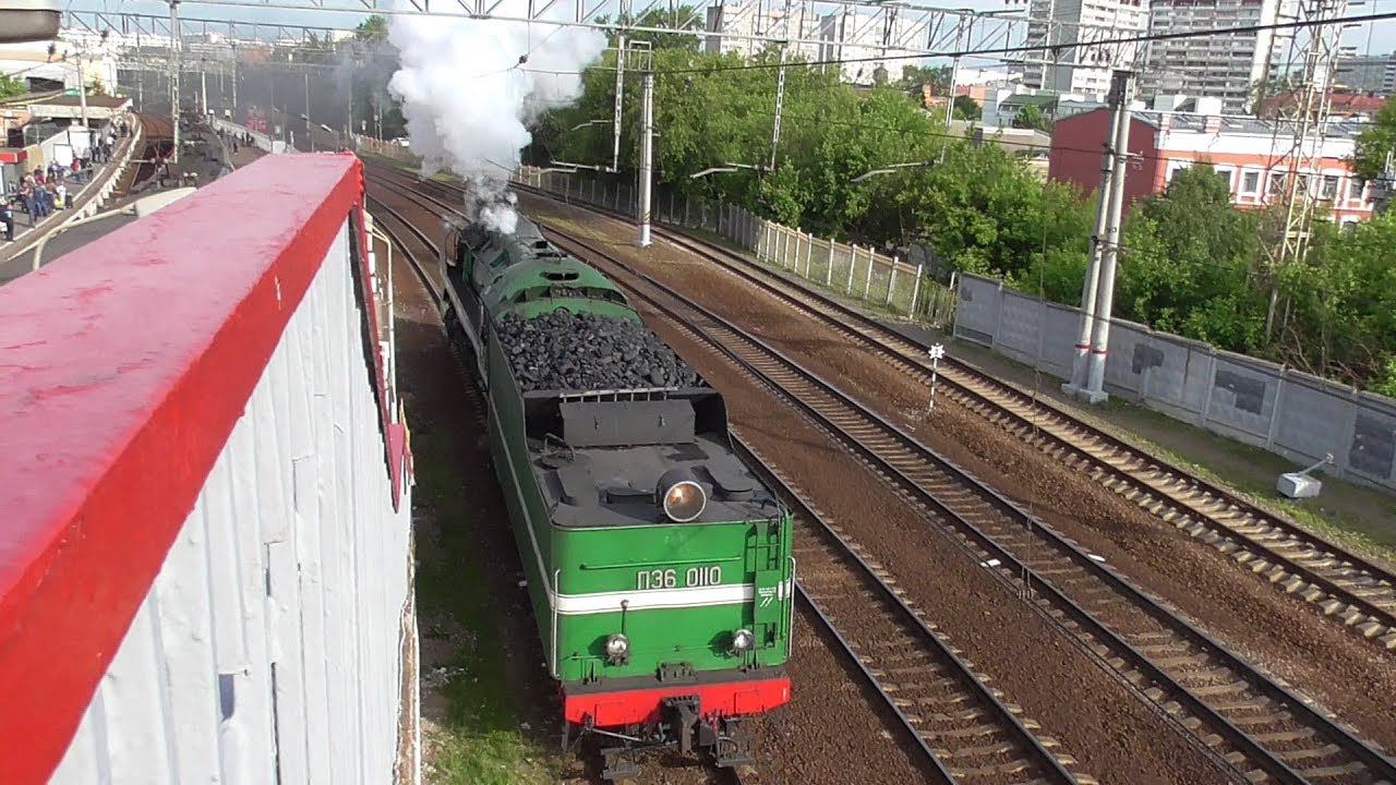 Паровоз П36-0110 и поезд 247А Санкт-Петербург — Анапа смотреть онлайн
