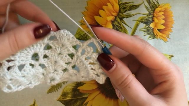 Ажурная шаль крючком. смотреть онлайн