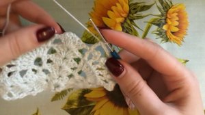 Ажурная шаль крючком.