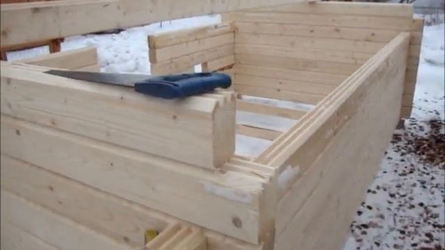 Курятник из бруса своими руками. Делаем сруб. смотреть онлайн