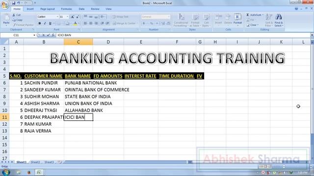 Exercise 05 | Excel Practice Book | How To Make FD Banking Accounting Database In Ms Excel смотреть онлайн