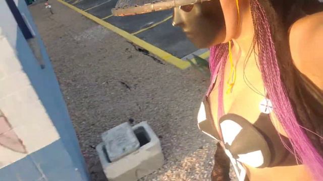 Kingsong S18 ride in my Cyberpunk Bellydance Cosplay смотреть онлайн