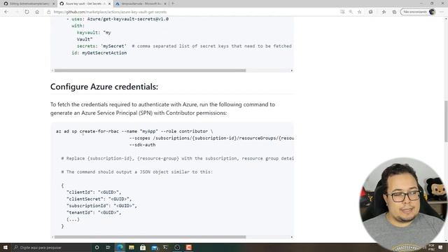 Utilizando o Azure Key Vault para armazenar segredos e GitHub Actions смотреть онлайн