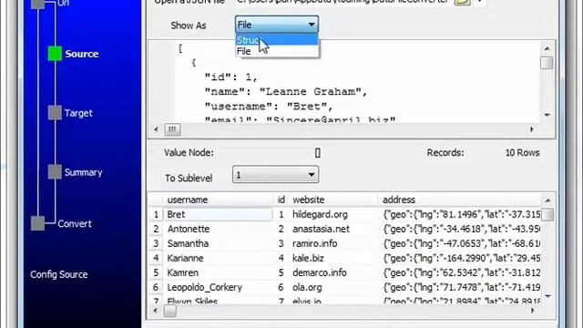 Parse JSON from open RESTful API and save to SQL file, Withdata DataFileConverter смотреть онлайн