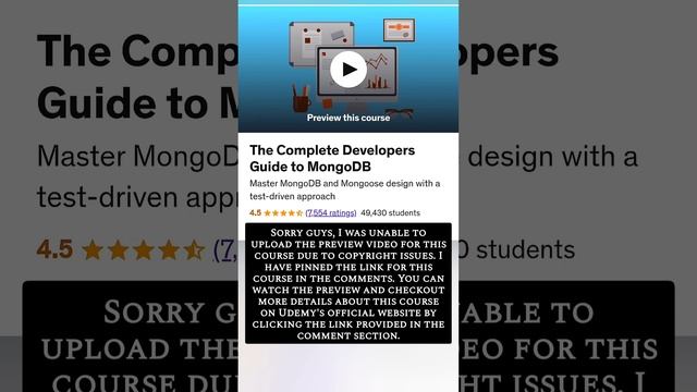 The Complete Developers Guide to MongoDB смотреть онлайн