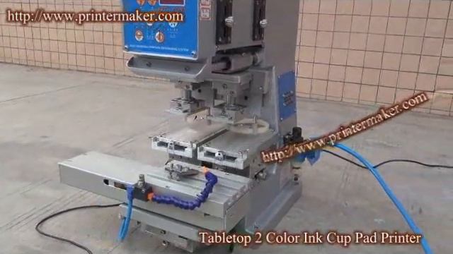 Two Colors Tabletop Ink Cups Pad Printer смотреть онлайн