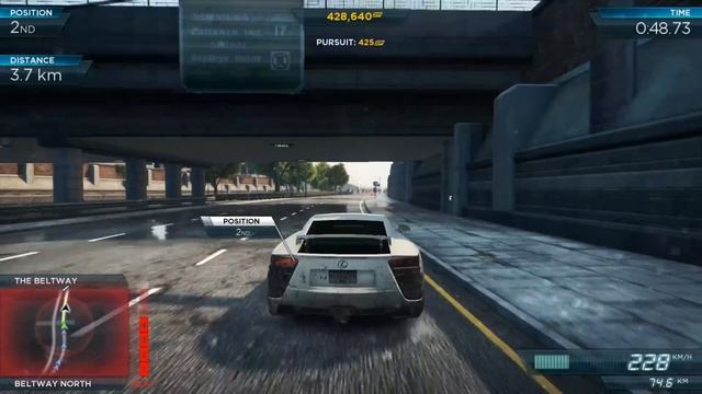 Need For Speed Most Wanted Lexus LFA VS McLaren MP4-12C Gameplay 5 (PC)-1080p High Settings GT 650M