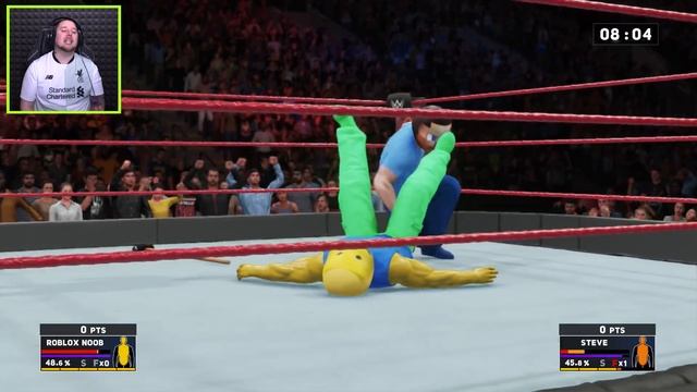 MINECRAFT STEVE vs ROBLOX NOOB | WWE 2K18 Gameplay смотреть онлайн