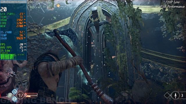 GTX 750 Ti + i5 2400 | God of War | 720P Low With FSR Performance смотреть онлайн