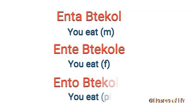 Episode 10: Conjugating Verb "To Eat" in Present Tense in Levantine Arabic смотреть онлайн