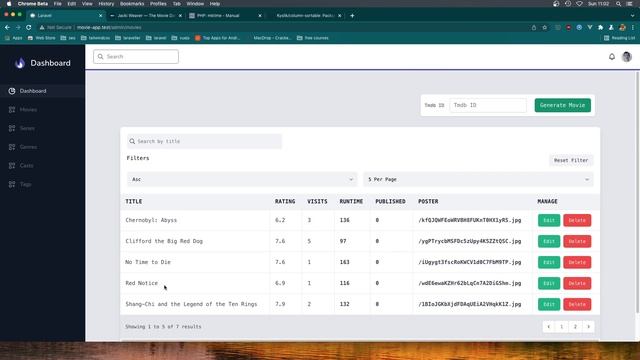 Laravel Livewire Tutorial Create Movie Website #28 Add Sortable Columns and Make Beautiful Table смотреть онлайн