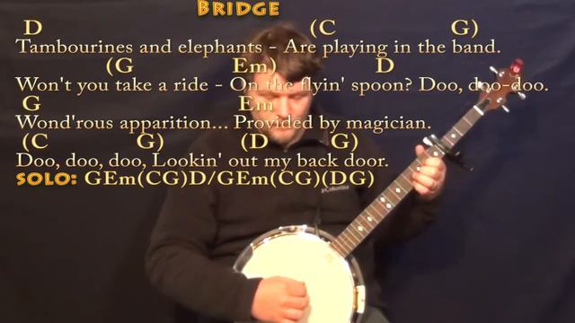 Lookin' Out My Back Door (CCR) Banjo Cover Lesson with Chords/Lyrics смотреть онлайн