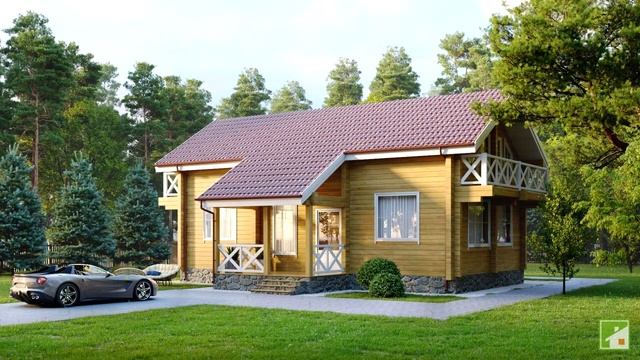 Современные проекты домов из бруса 7 на 9 – одно и двухэтажные смотреть онлайн