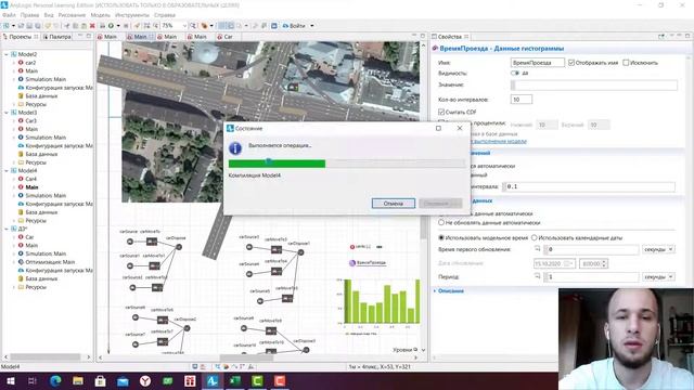 AnyLogic Оптимизация Перекрестка