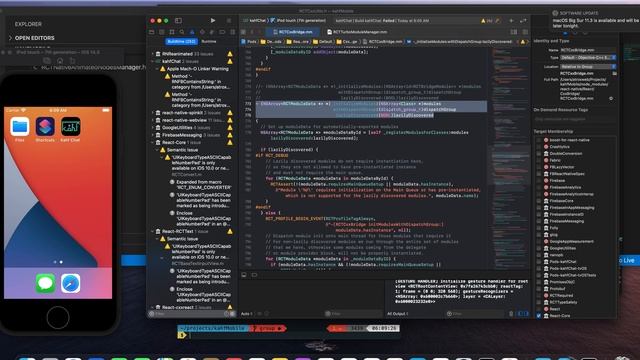 [FIX] Cannot initialize a parameter of type 'NSArray id RCTBridgeModule *'RCTTurboModuleManager.mm смотреть онлайн