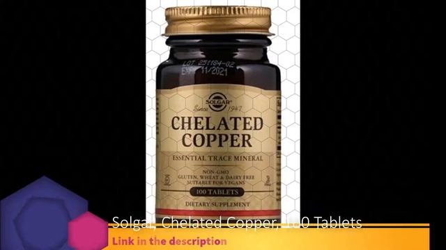 Solgar, Chelated Copper, 100 Tablets